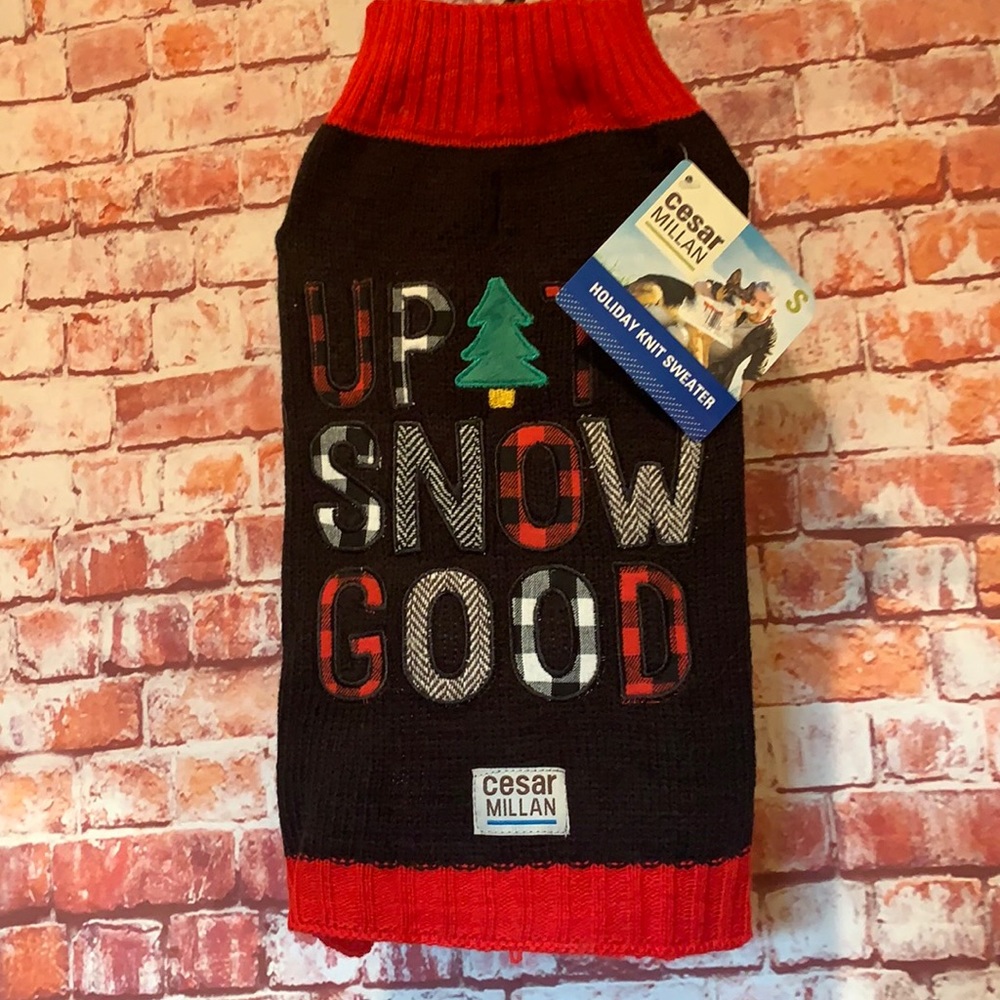 NWT Cesar Milan dog sweater! Up to Snow Good! Size small